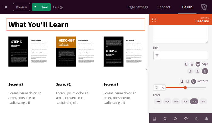 كيفية تغيير لون النص في ووردبريس (لجميع القوالب) 34 تخصيص كتل SeedProd على صفحة الهبوط