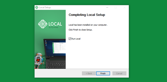 كيفية تثبيت ووردبريس على جهاز كمبيوتر يعمل بنظام ويندوز (طريقتان) 15 تشغيل البرنامج المحلي