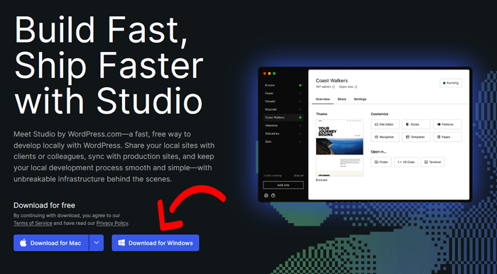 كيفية تثبيت ووردبريس على جهاز كمبيوتر يعمل بنظام ويندوز (طريقتان) 1 تنزيل الاستوديو بواسطة WordPress.com