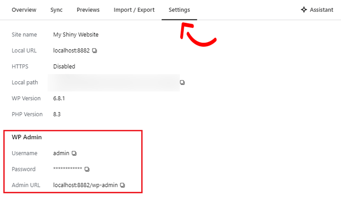كيفية تثبيت ووردبريس على جهاز كمبيوتر يعمل بنظام ويندوز (طريقتان) 7 تحديد موقع الاستوديو باستخدام بيانات اعتماد مسؤول WordPress.com