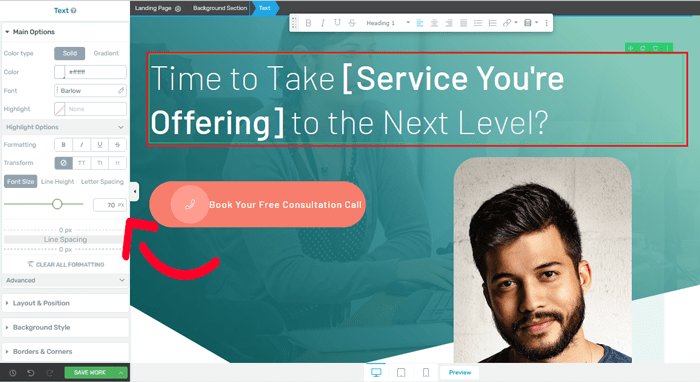 كيفية انشاء صفحة مخصصة في ووردبريس (خطوة بخطوة) 33 تخصيص عناصر الصفحة في Thrive Architect