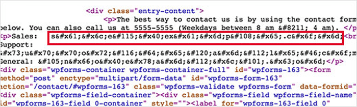 كيفية حماية البريد الإلكتروني من الاسبام باستخدام Email Encoder ووردبريس 1 Enoced: عنوان البريد الإلكتروني