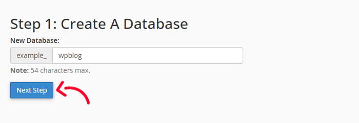 كيفية نقل ووردبريس من سيرفر محلي إلى موقع مباشر 6 اسم قاعدة البيانات الجديدة