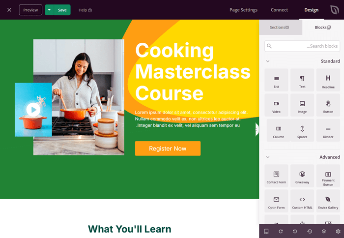 كيفية انشاء صفحة مخصصة في ووردبريس (خطوة بخطوة) 17 قالب SeedProd Masterclass