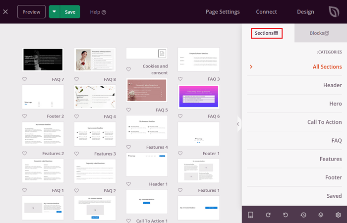 كيفية انشاء صفحة مخصصة في ووردبريس (خطوة بخطوة) 22 أقسام SeedProd الجاهزة