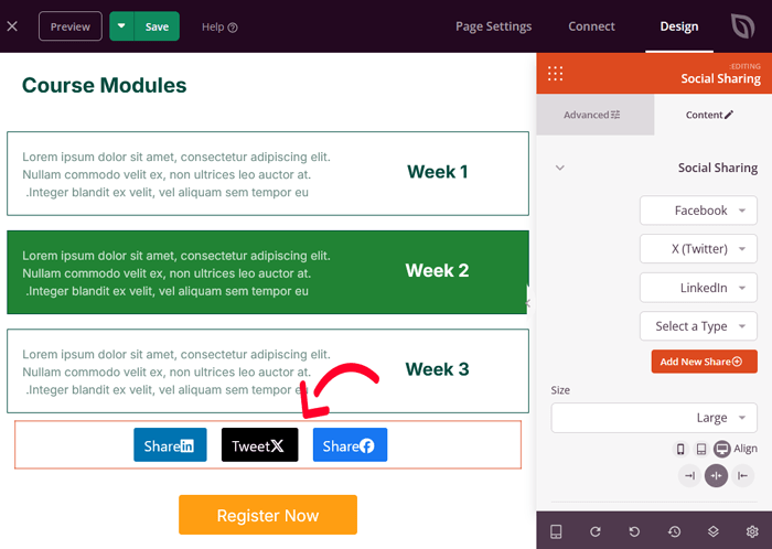 كيفية انشاء صفحة مخصصة في ووردبريس (خطوة بخطوة) 21 إضافة كتلة المشاركة الاجتماعية إلى ووردبريس