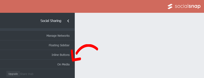 كيفية إضافة أزرار المشاركة الاجتماعية في ووردبريس (4 طرق سهلة) 33 اختر علامة التبويبOn Media لتوسيعها