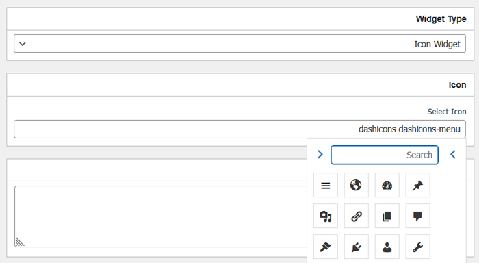 كيفية إضافة ويدجات لوحة تحكم مخصصة في ووردبريس (2 طرق) 11 حدد الأيقونة