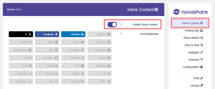 كيفية إضافة أزرار المشاركة الاجتماعية في ووردبريس (4 طرق سهلة) 4 تمكين المحتوى المضمن في Novashare