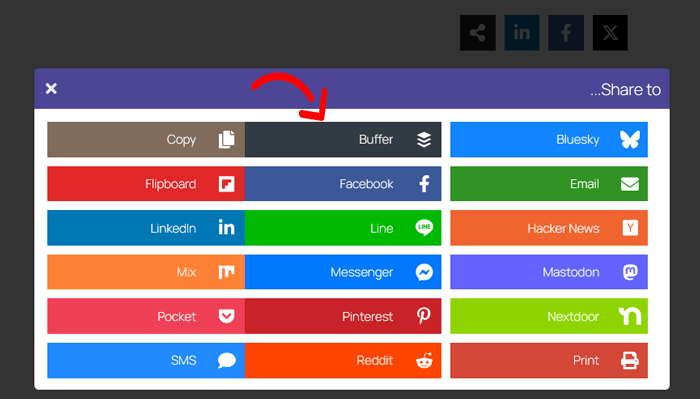 كيفية إضافة أزرار المشاركة الاجتماعية في ووردبريس (4 طرق سهلة) 20 مثال على استخدام زر المشاركة في Novashare