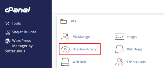 كيفية إصلاح خطأ 401 في ووردبريس (7 حلول) 4 قائمة خصوصية الدليل في cPanel