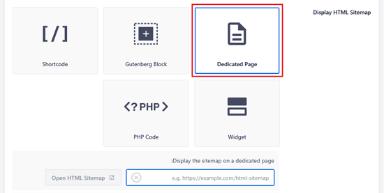 كيفية إضافة صفحة HTML Sitemap في ووردبريس 3 أدخل عنوان URL لصفحة خريطة الموقع HTML
