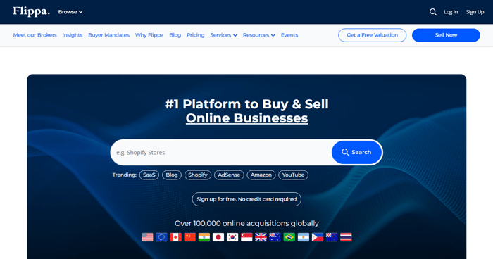 أفضل 7+ أماكن للعثور على اسم دومين بريميوم للبيع (+ نصائح الخبراء) 5 Flippa