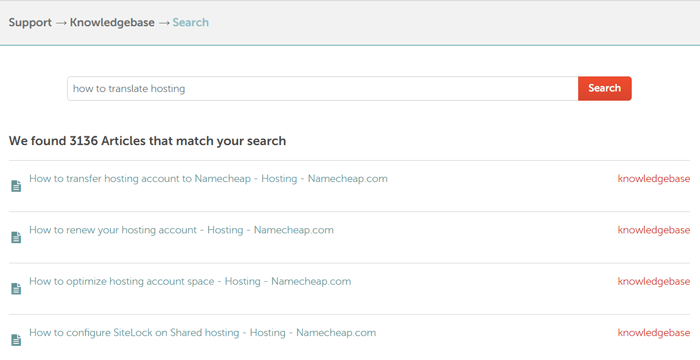 كيفية طلب دعم ووردبريس والحصول عليه بشكل صحيح 13 قاعدة المعرفة الخاصة بـ Namecheap