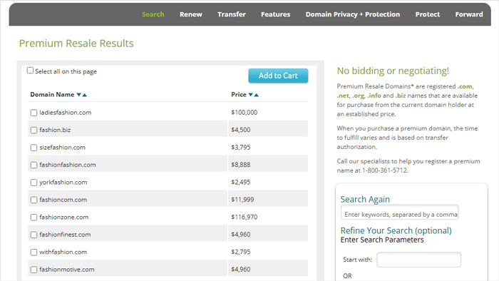 أفضل 7+ أماكن للعثور على اسم دومين بريميوم للبيع (+ نصائح الخبراء) 3 نتائج إعادة بيع Network Solutions البريميوم