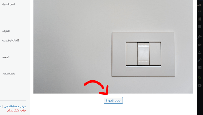 دليل المبتدئين لـ: أحجام الصور في ووردبريس (+ أفضل الممارسات) 16 زر تحرير الصورة