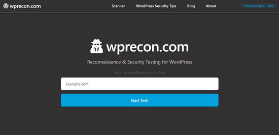 أفضل 10+ فحوصات امان ووردبريس للكشف عن البرامج الضارة والاختراقات 6 wprecon security scanner
