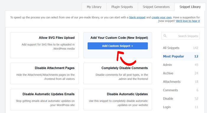 كيفية تقييد وصول مكتبة الوسائط إلى مرفوعات المستخدم في ووردبريس 2 adding custom snippet