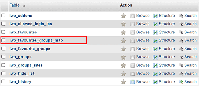 كيفية إصلاح خطأ ”WordPress Database Error Disk Full“ 7 اختر مجلد قاعدة البيانات لعرض محتواه