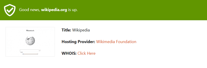 كيفية مراقبة وقت تشغيل سيرفر موقعك الإلكتروني ووردبريس (طريقة سهلة) 13 نتيجة أداة فحص وقت التشغيل