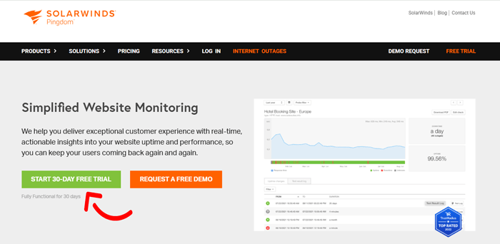 كيفية مراقبة وقت تشغيل سيرفر موقعك الإلكتروني ووردبريس (طريقة سهلة) 8 موقع Pingdom الإلكتروني