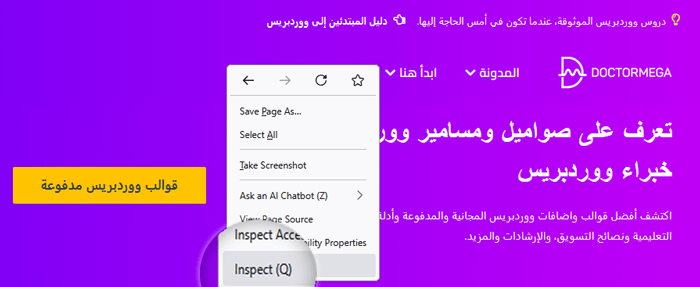 ما هو خطأ 414 Request URI Too Long وكيفية إصلاحه 1 فتح عنصر inspect