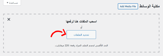 كيفية تحميل ملفات PDF إلى موقع ووردبريس الخاص بك 2 قم بإسقاط الملفات لتحميلها