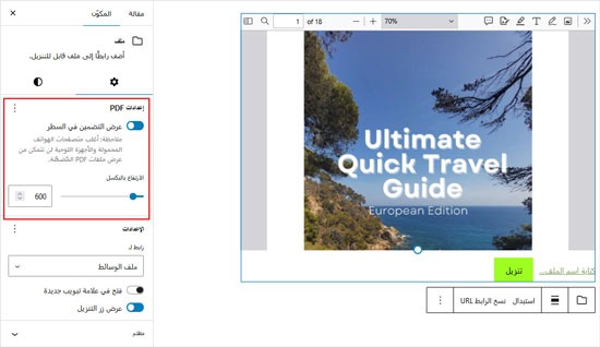 كيفية تحميل ملفات PDF إلى موقع ووردبريس الخاص بك 5 إعدادات تضمين ملف PDF